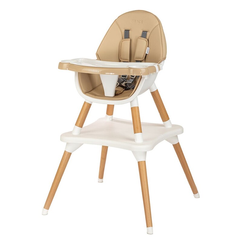 NEW BABY - Jedálenská stolička 3v1 Grace beige
