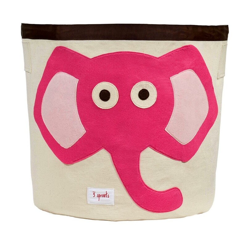 3 SPROUTS - Kôš na hračky Elephant Pink