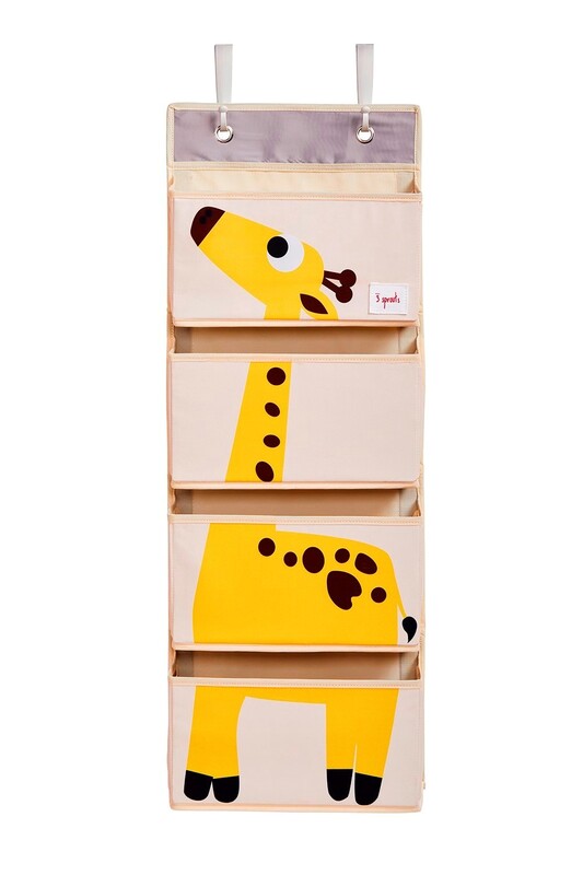 3 SPROUTS - Závesný organizér Giraffe Yellow