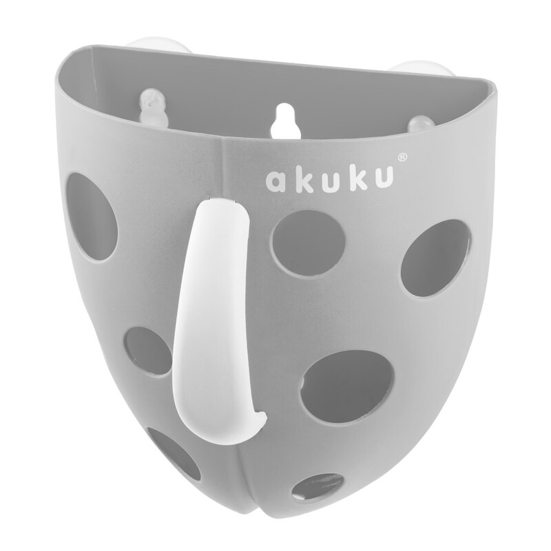AKUKU - Plastový box na hračky do vane sivý