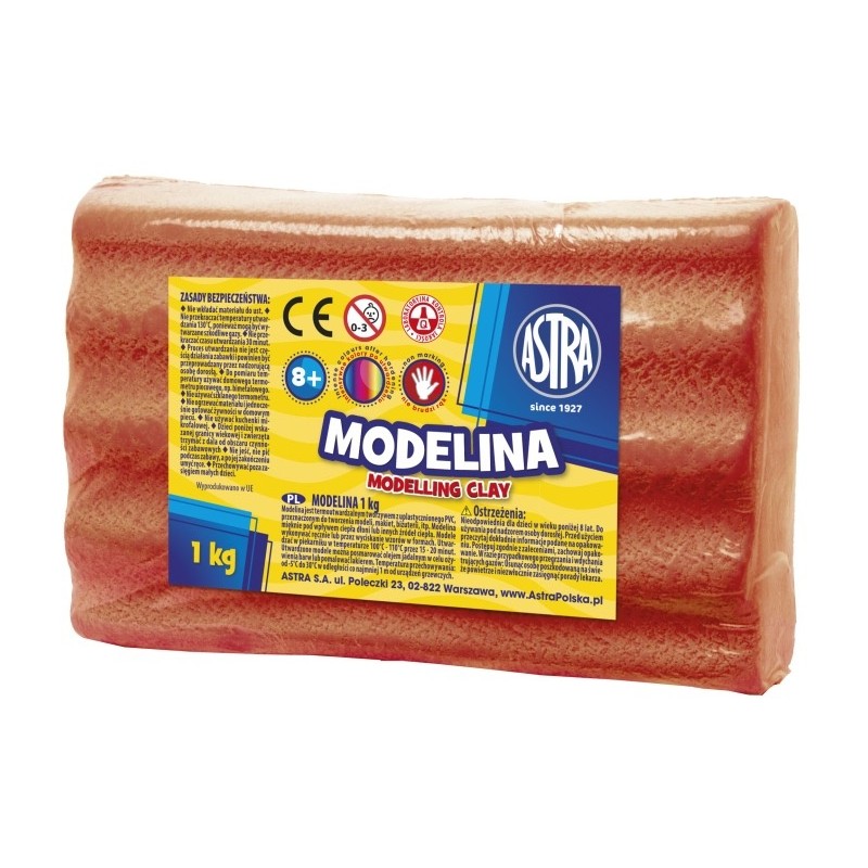 ASTRA - Modelovacia hmota do rúry MODELINA 1kg Červená, 304111009