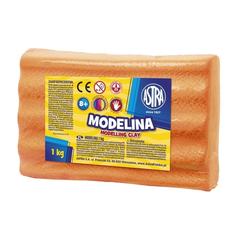 ASTRA - Modelovacia hmota do rúry MODELINA 1kg Oranžová, 304111006