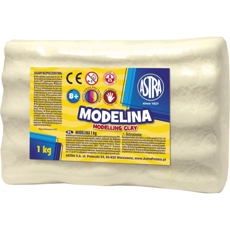ASTRA - Modelovacia hmota do rúry MODELINA 1kg Vanilková, 304118003