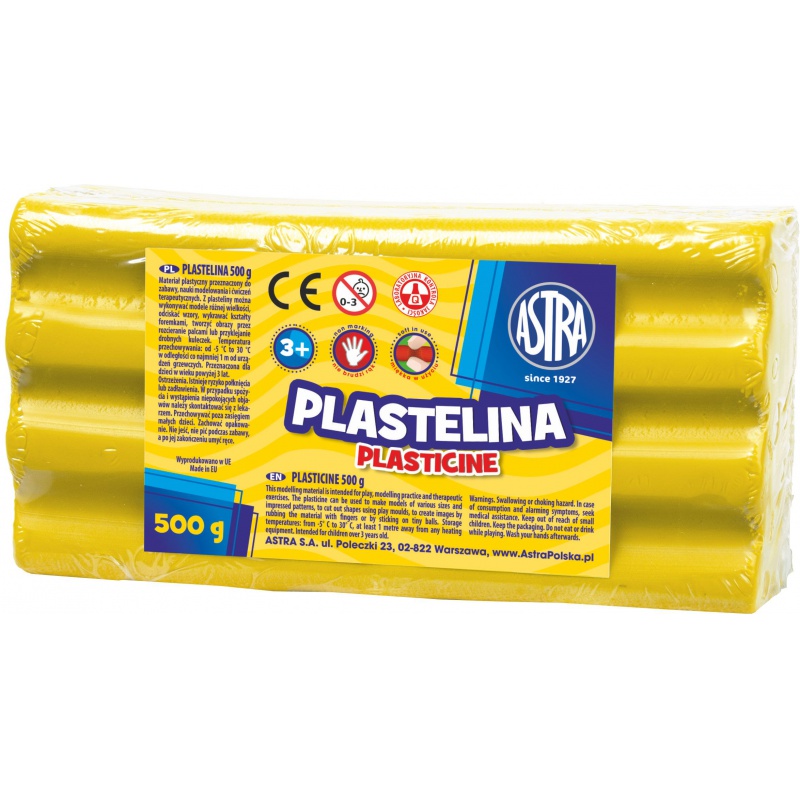 ASTRA - Plastelína 500g Žltá, 303117003