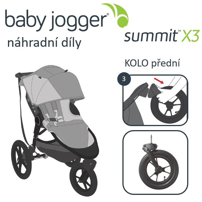 BABY JOGGER - Koleso predné SUMMIT X3