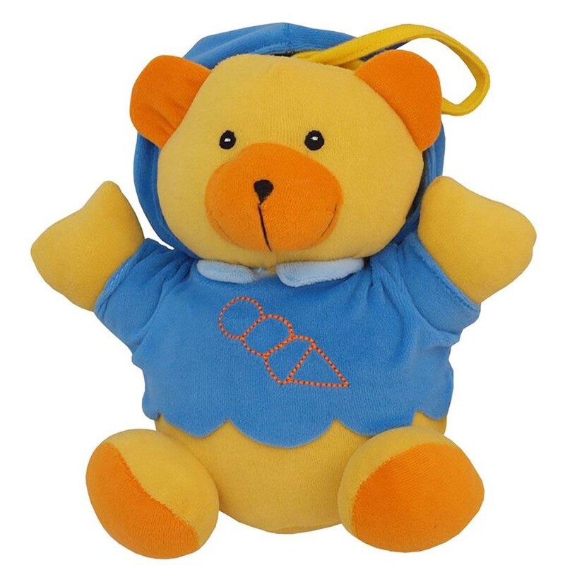 BABY MIX - Detská plyšová hračka s hracím strojčekom medvedík modrý