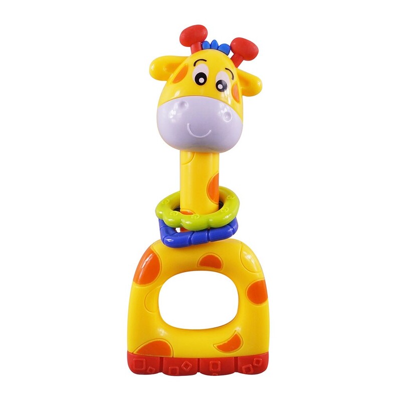 BABY MIX - Detské hrkálka žltá žirafa