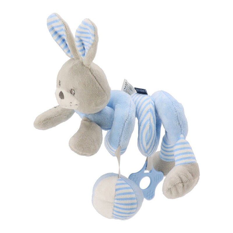 BABY MIX - Hračka na postieľku Špirála králik modrý