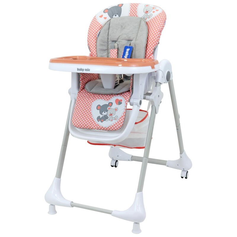 BABY MIX - Jedálenská stolička Infant pink