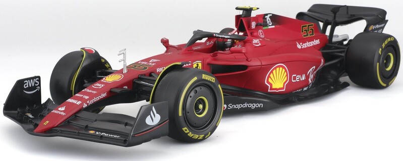 BBURAGO - 1:18 Formula F1 Ferrari Scuderia F1-75 (2022) nr.55 Carlos Sainz - with driver and