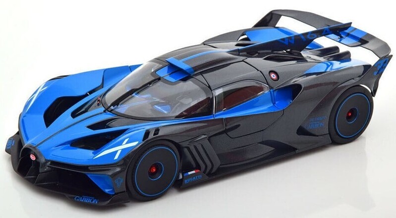 BBURAGO - 1:18 TOP Bugatti Bolide Blue/Black
