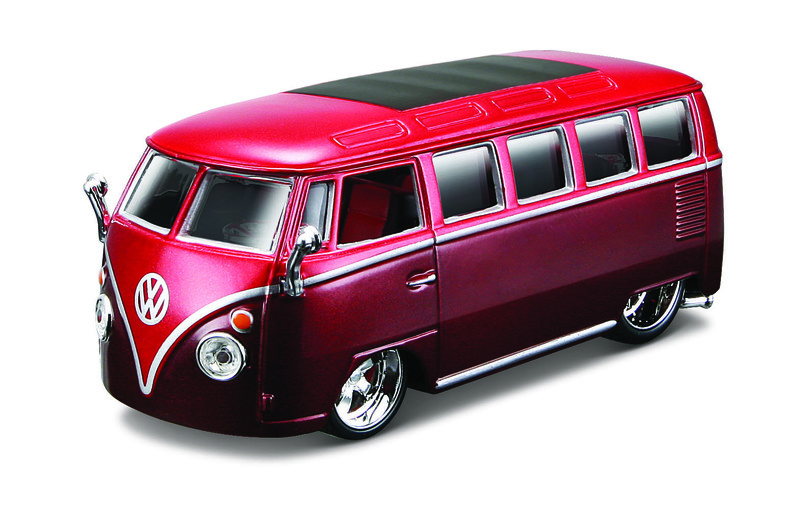 BBURAGO - 1:32 Plus Wolkswagen Van Samba Red