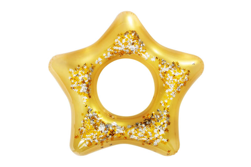 BESTWAY - Kruh nafukovací s trblietkami hviezda, priemer 91 cm