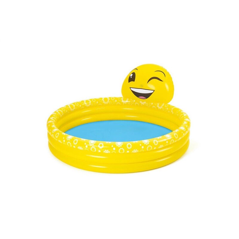 BESTWAY - Nafukovací detský bazén s vodnou fontánou Smajlík