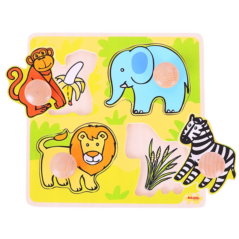 BIGJIGS - Toys Vkladacie puzzle safari