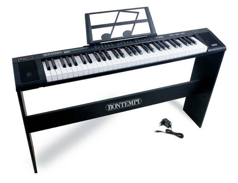 BONTEMPI - Digitálne piano so 61 klávesmi po celej šírke s drevenými nohami