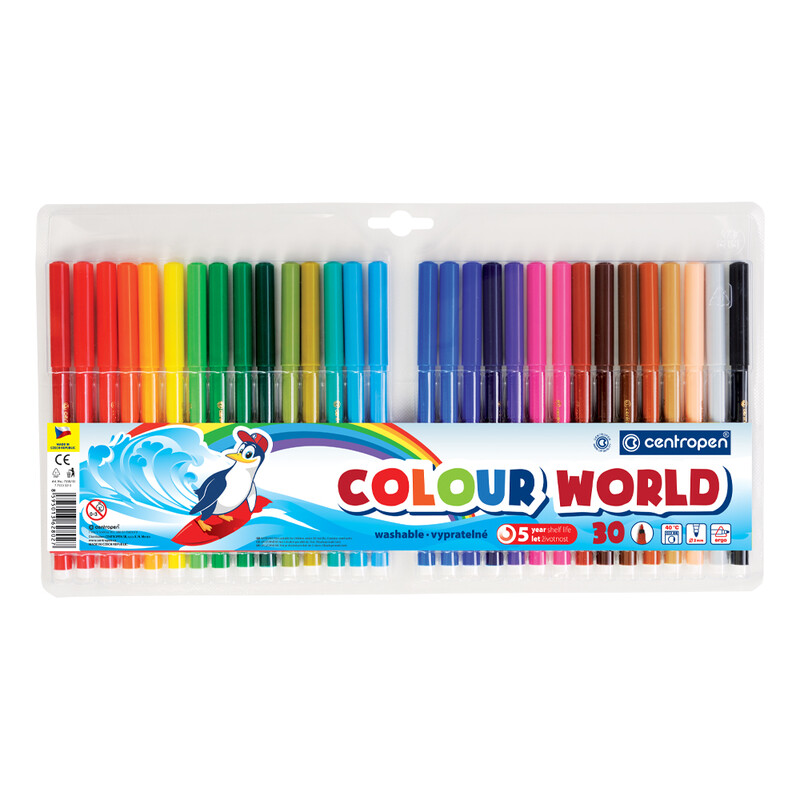 CENTROPEN - Fixy 7550 Colour World - sada 30 ks