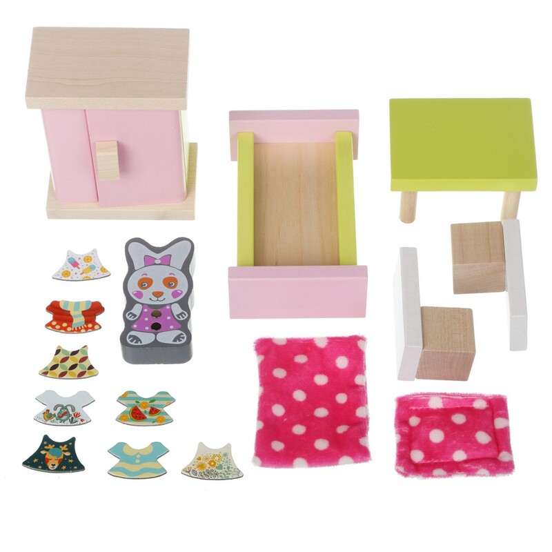 CUBIKA - 12640 Izba - drevený nábytok pre bábiky