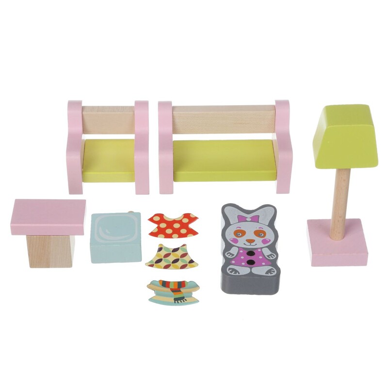 CUBIKA - 15030 Obývacia izba - drevený nábytok pre bábiky