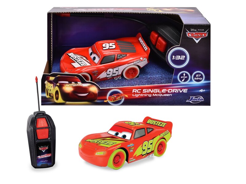 DICKIE - RC Cars Blesk McQueen single drive glow racers 1:32