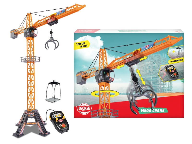 DICKIE - Žeriav mega crane 120cm, na kábel