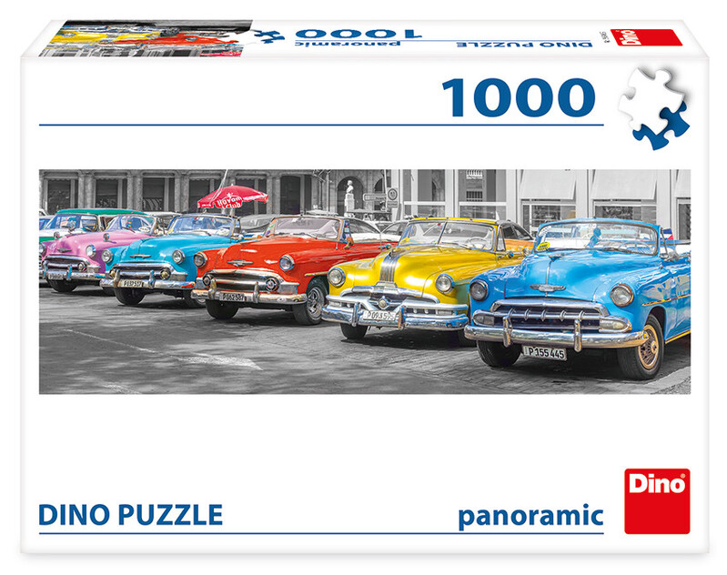 DINO - Autá 1000 Panoramic Puzzle