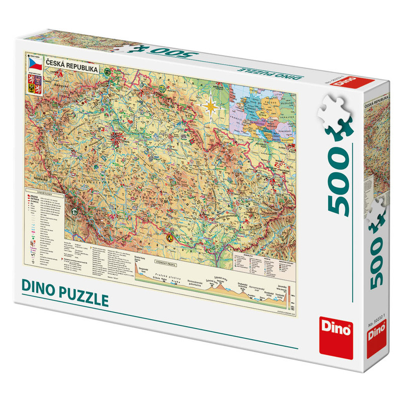 DINO - Mapa českej republiky 500 dielikov