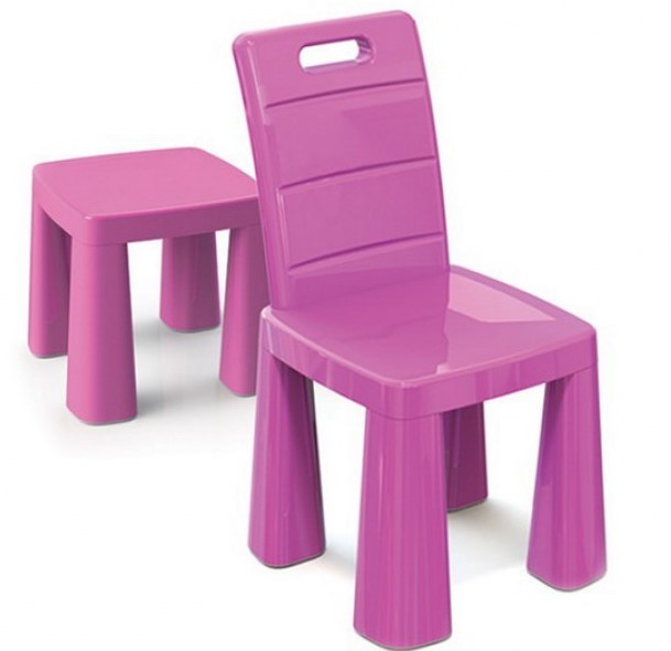 DOLONI - destká stolička rúžová