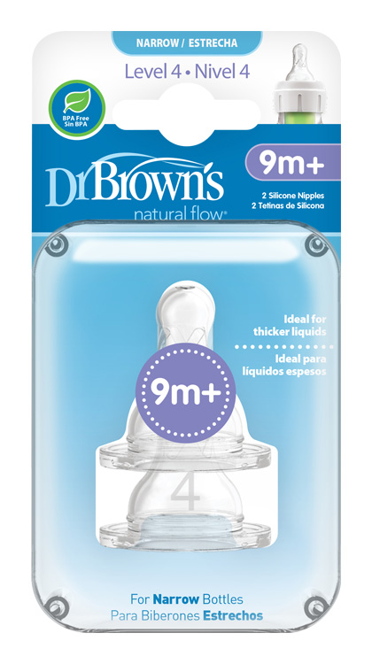 DR.BROWNS - Cumlíky Level-4, 2ks -BPA FREE (D313) - pre dojčatá od 9 mesiacov
