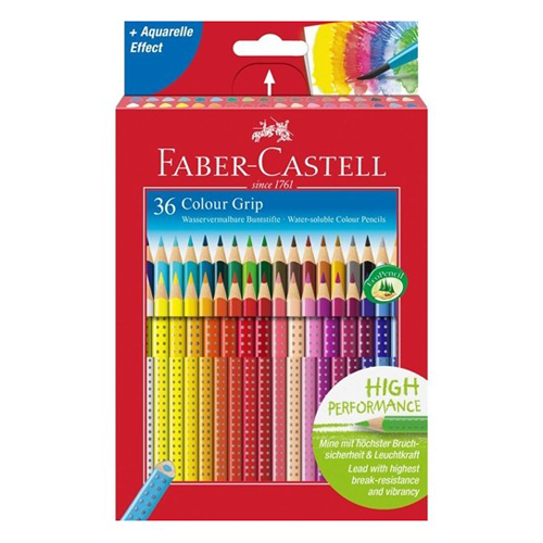 FABER CASTELL - Pastelky akvarelové Colour Grip sada 36 ks