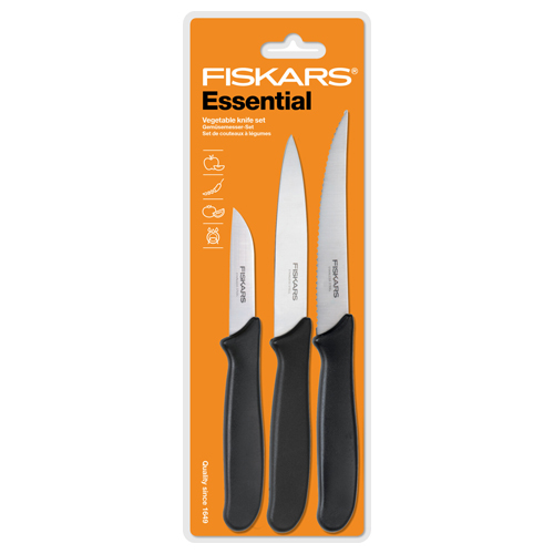 FISKARS - Sada nožov na zeleninu Essential 3 kusová 1023785