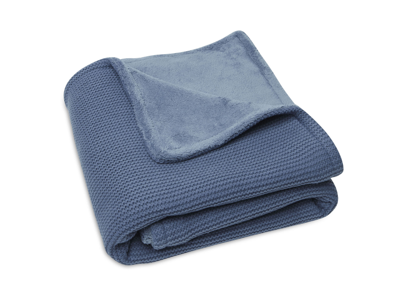 JOLLEIN - Deka pletená / fleece 75x100 cm Basic Knit Jeans Blue