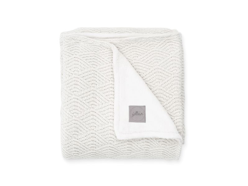 JOLLEIN - Deka pletená / fleece 75x100 cm River Knit Cream White