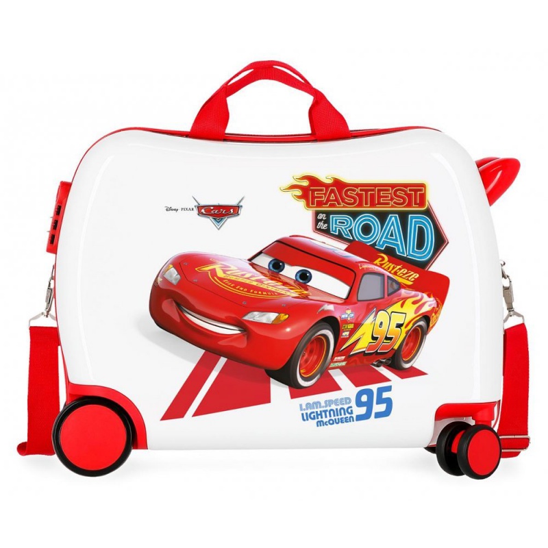 JOUMMA BAGS - Detský cestovný kufor na kolieskach / odrážadlo DISNEY CARS, 34L, 4649863