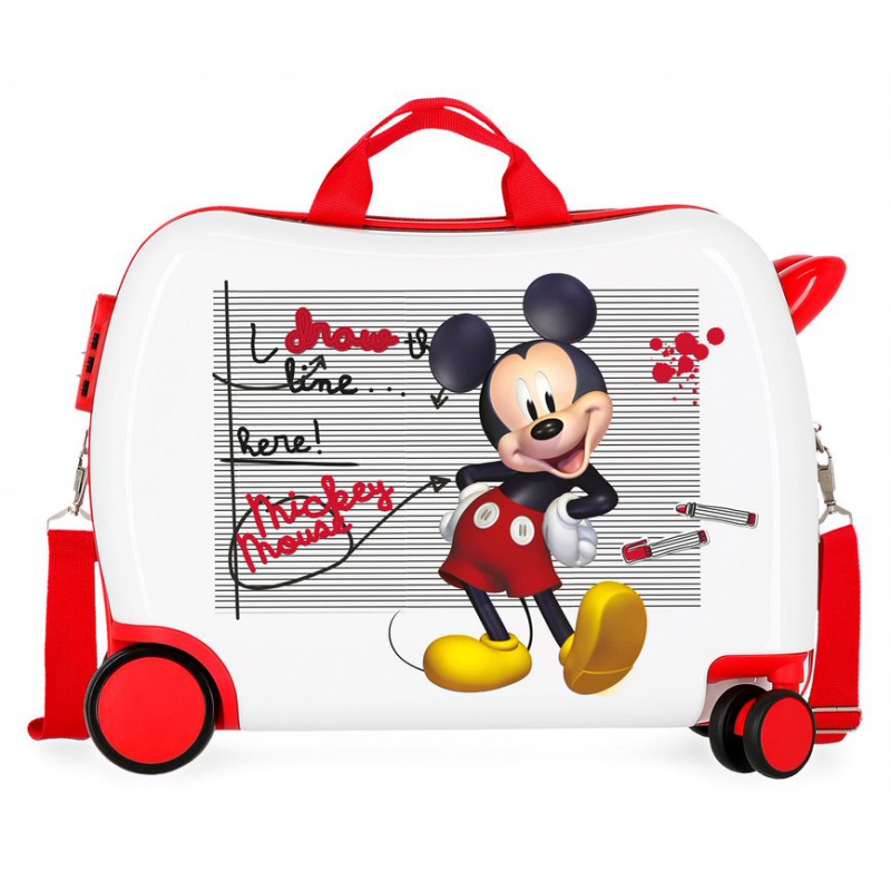 JOUMMA BAGS - Detský cestovný kufor na kolieskach / odrážadlo MICKEY MOUSE Line, 34L, 4329821
