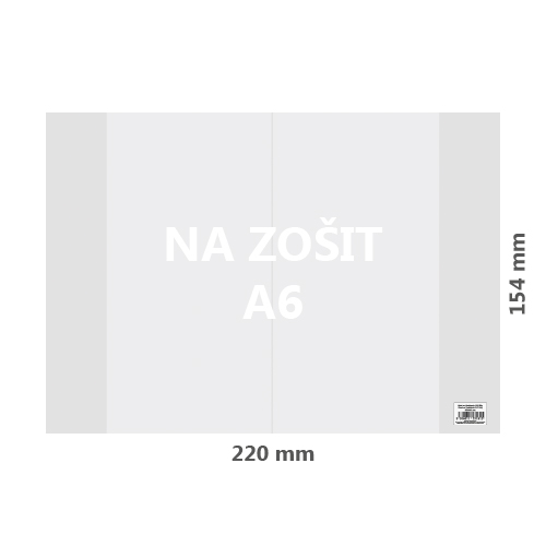 JUNIOR - Obal na zošit A6 PVC 220x154 mm, hrubý/transparentný, 1 ks