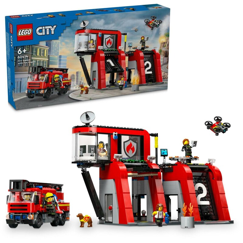 LEGO -  City 60414 Hasičská stanica s hasičským vozidlom