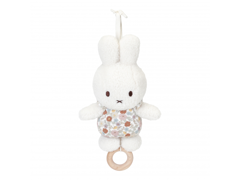 LITTLE DUTCH - Hudobný králiček Miffy Vintage Kvety