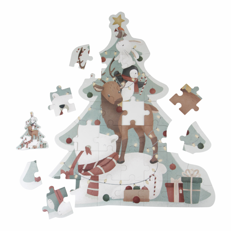 LITTLE DUTCH - Puzzle vianočné XL
