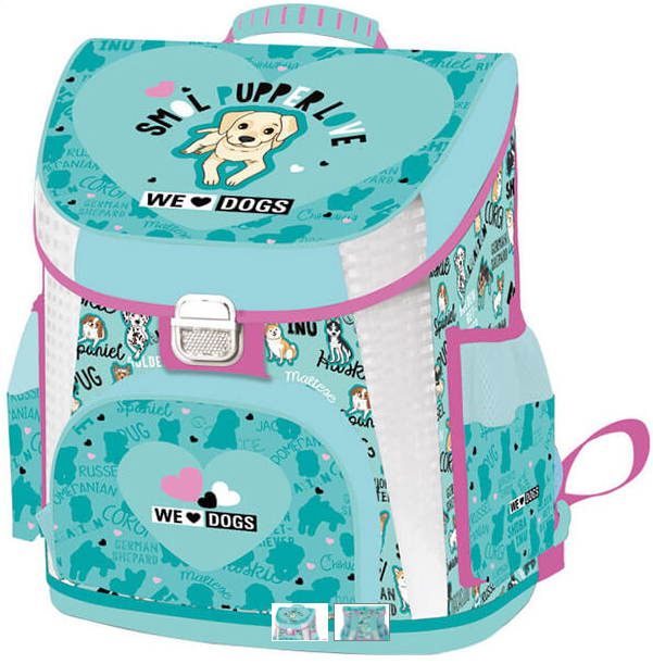 LIZZY CARD - Anatomická školská taška Premium We love Dogs