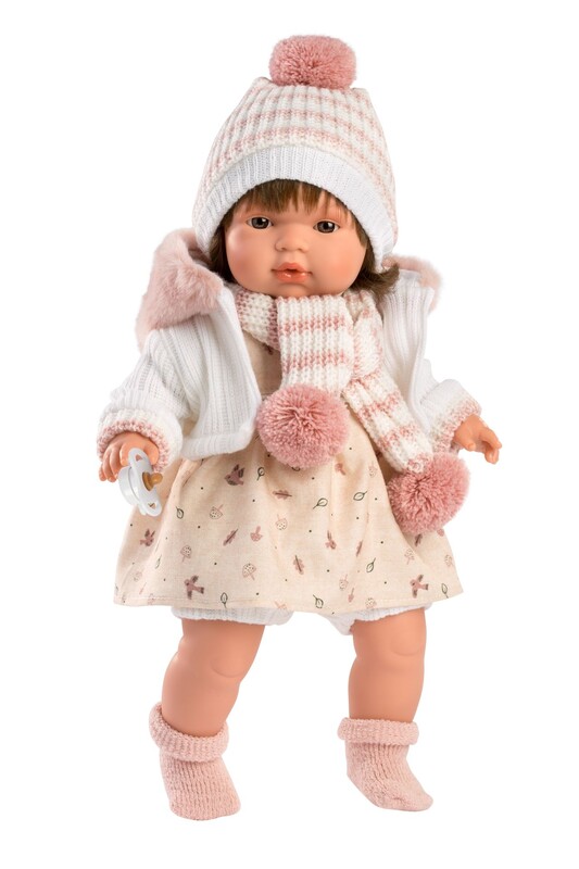 LLORENS - 38568 LOLA - realistická bábika so zvukmi a mäkkým látkovým telom - 38 cm
