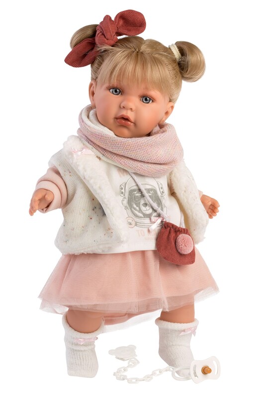 LLORENS - 42402 JULIA - realistická bábika bábätko so zvukom a mäkkým látkovým telom 42 cm