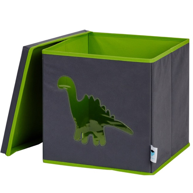 LOVE IT STORE IT - Úložný box na hračky s krytom a okienkom - dinosaurus