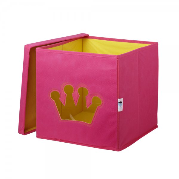 LOVE IT STORE IT - Úložný box na hračky s krytom a okienkom - koruna