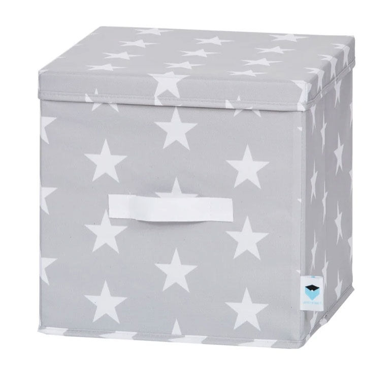 LOVE IT STORE IT - úložný box s vrchnákom, hviezda, šedá