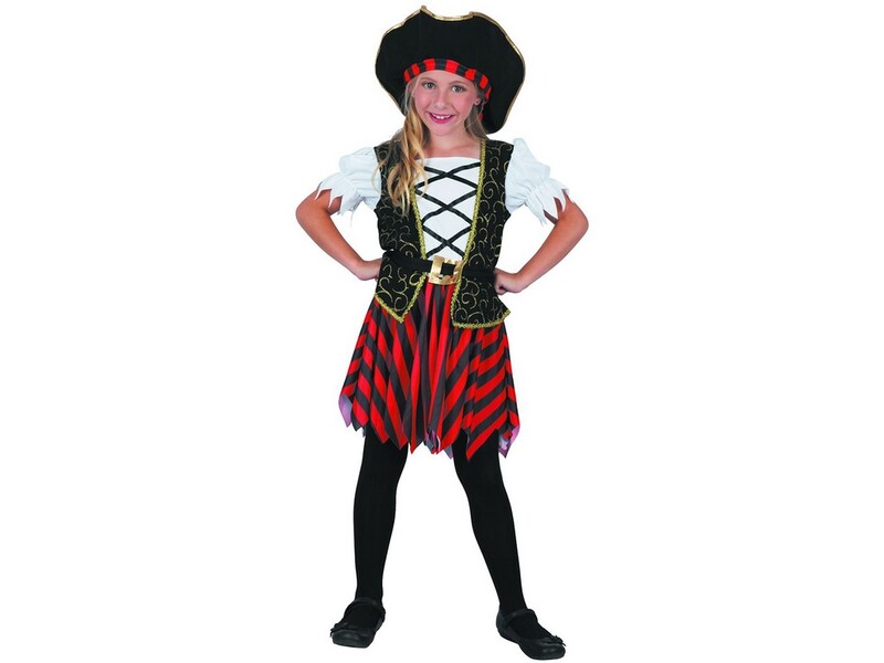 MADE - Karnevalový kostým - pirátka, 120-130 cm