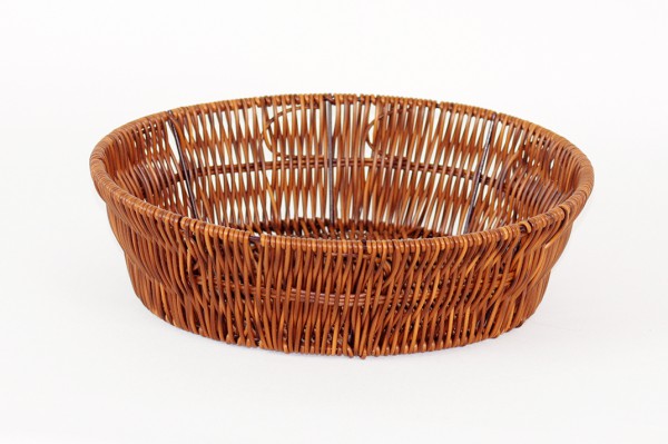 MAKRO - Košík pletený okrúhly dekor wood
