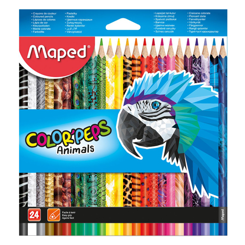 MAPED - Pastelky trojhranné "COLOR'PEPS ANIMAL" sada 24 ks