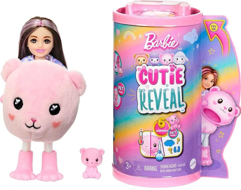 MATTEL - Barbie Cutie Reveal Chelsea Bruneta malá bábika s doplnakmi