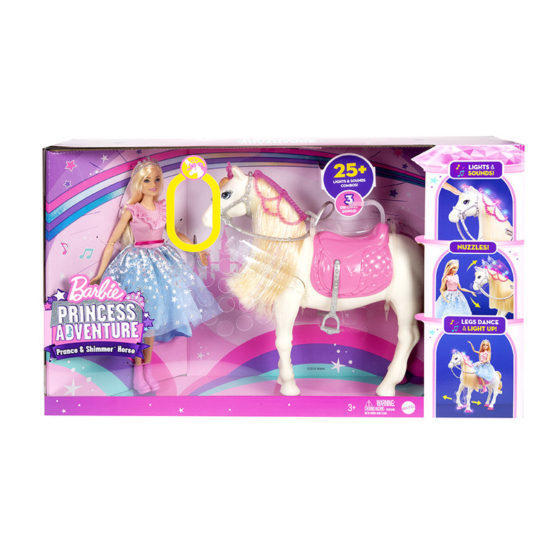 MATTEL - Barbie Princess Adventure Princezná A Kôň So Svetlami A Zvukmi